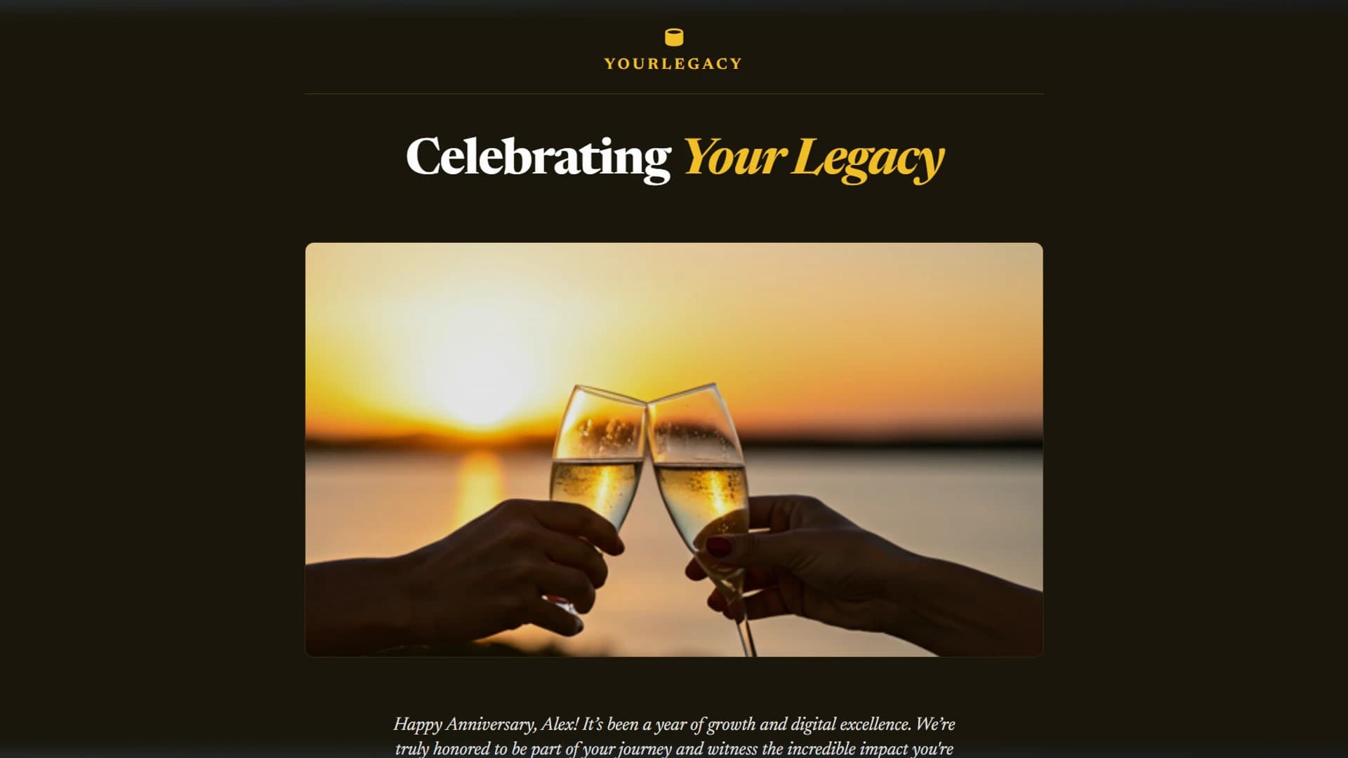 Client Celebration Email