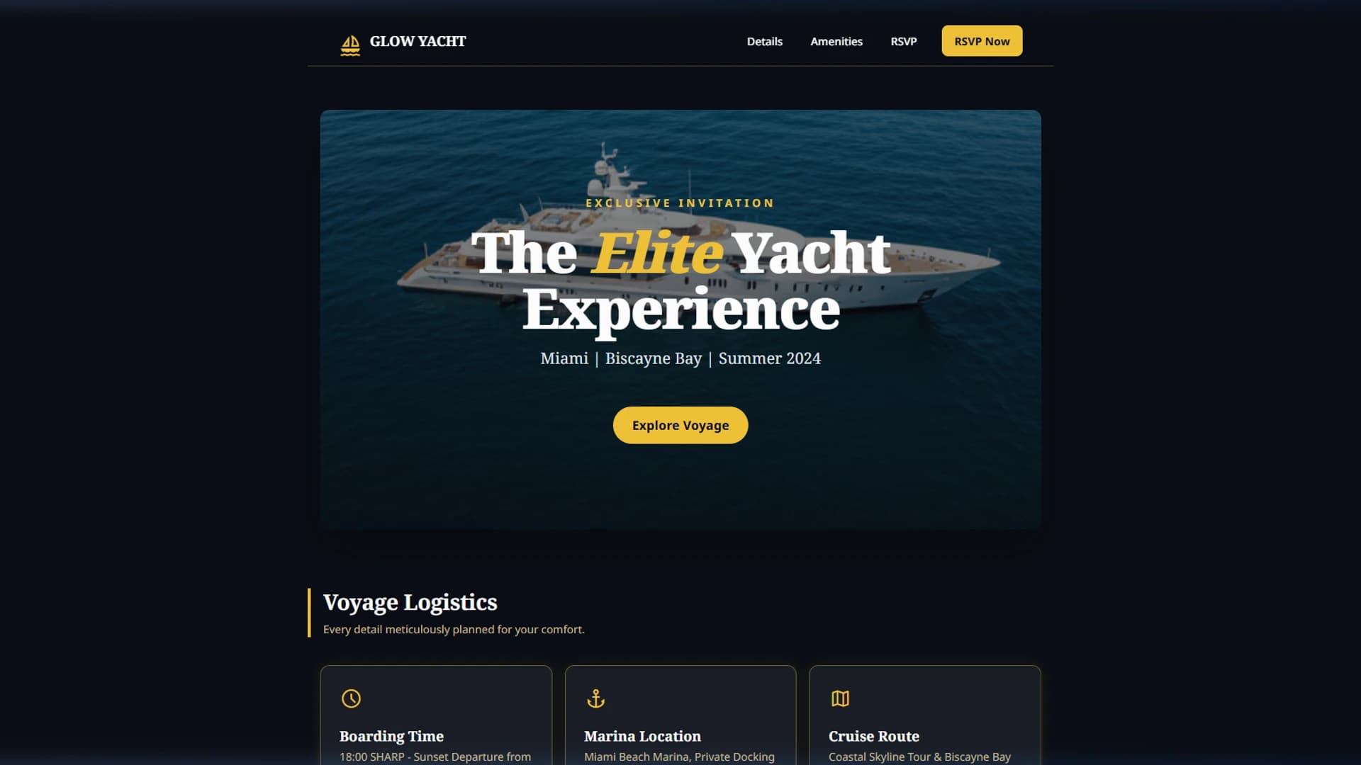 Luxury Yacht Event